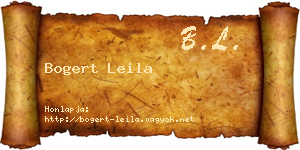 Bogert Leila névjegykártya